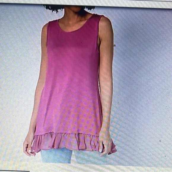 LOGO by Lori Goldstein Pink Tank Top - Picture 9 of 9
